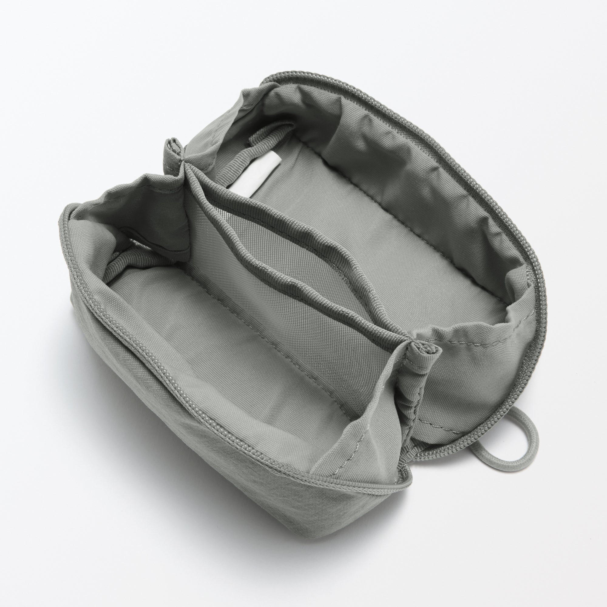 Wrinkled Nylon Wide-Opening Pouch - Small - Image 5