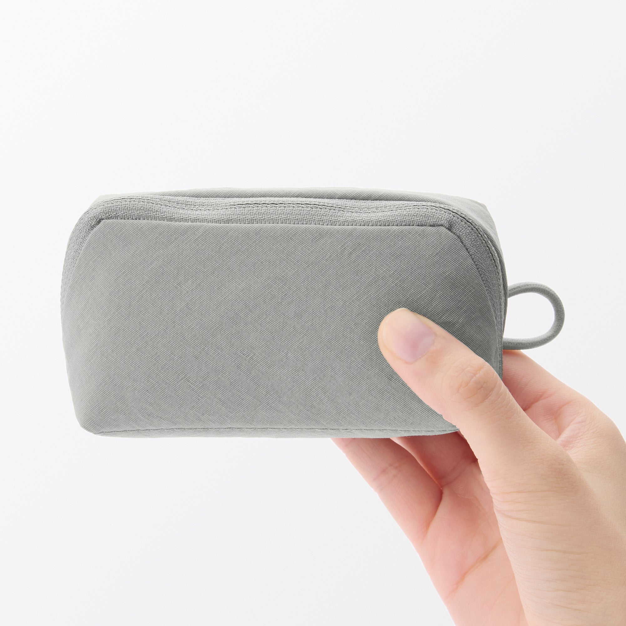 Wrinkled Nylon Wide-Opening Pouch - Small - Image 6