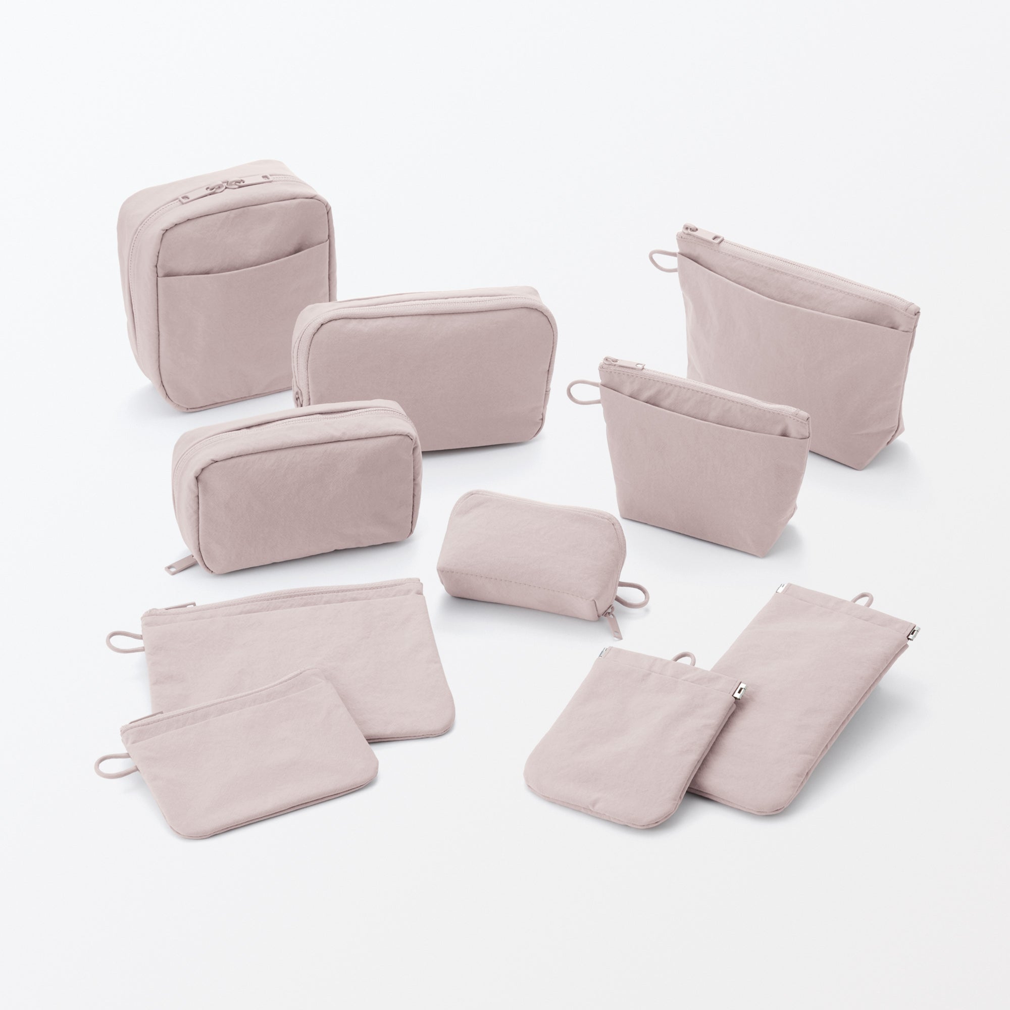 Wrinkled Nylon Wide-Opening Pouch - Small - Image 14