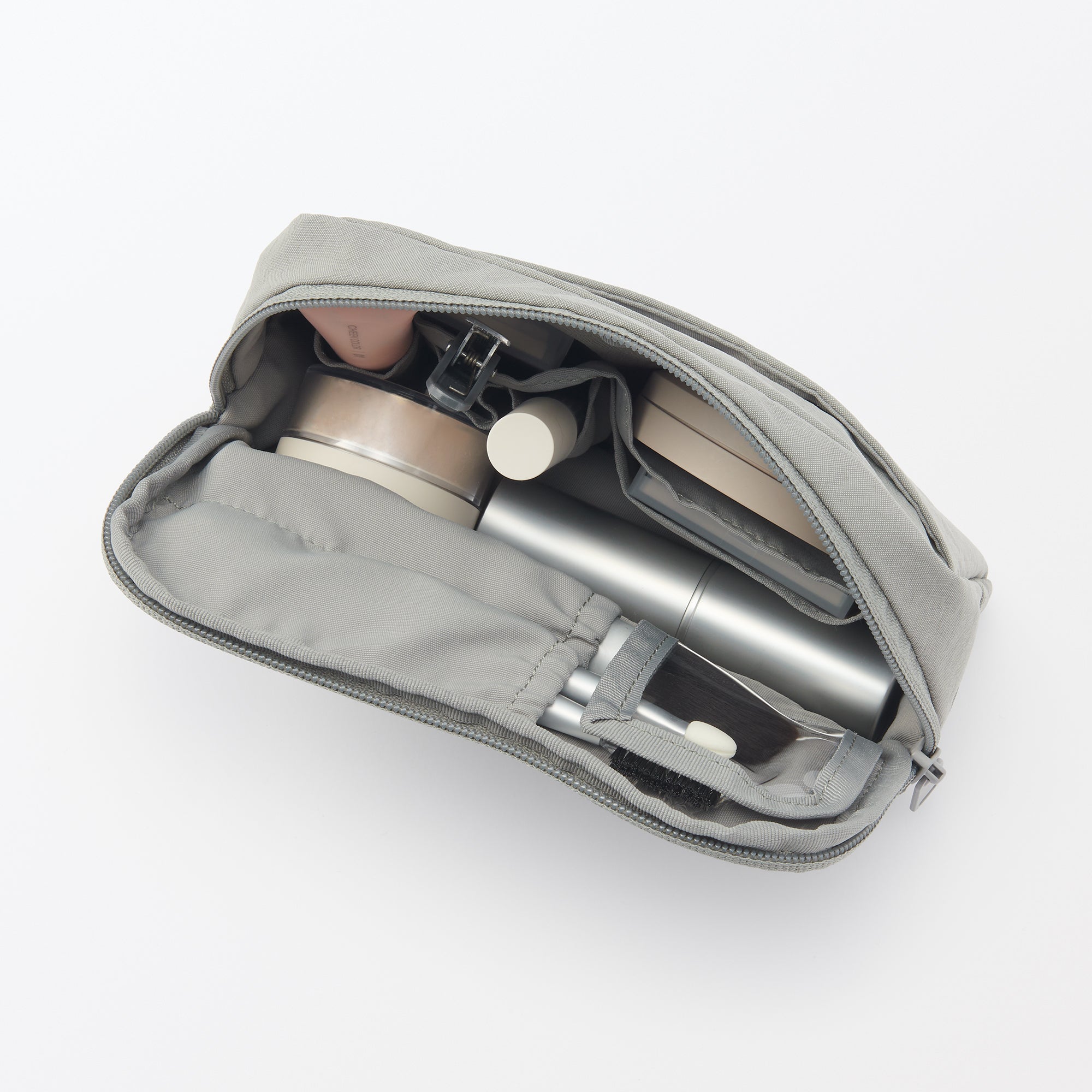 Wrinkled Nylon Wide-Opening Pouch - Large - Image 9