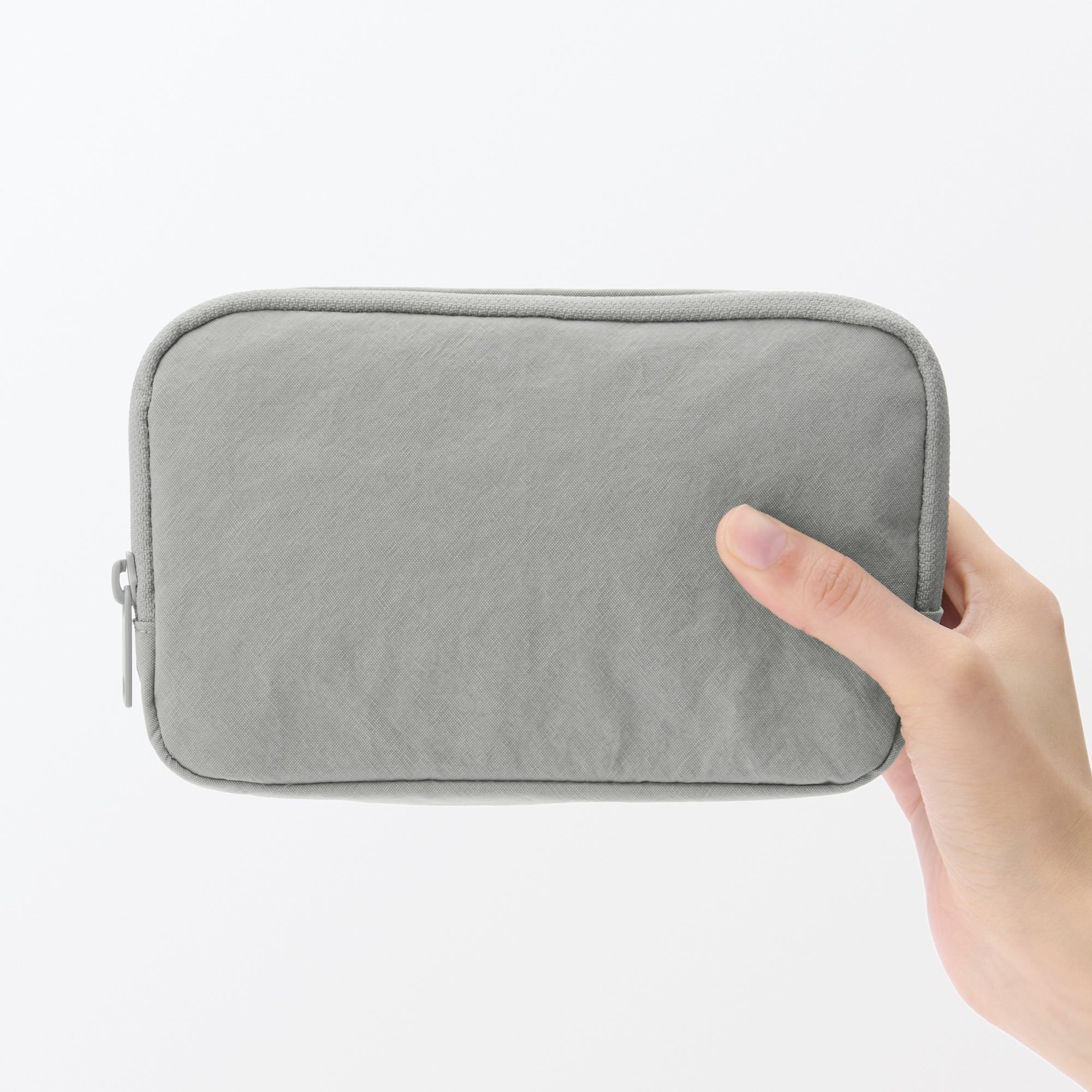 Wrinkled Nylon Wide-Opening Pouch - Large - Image 13