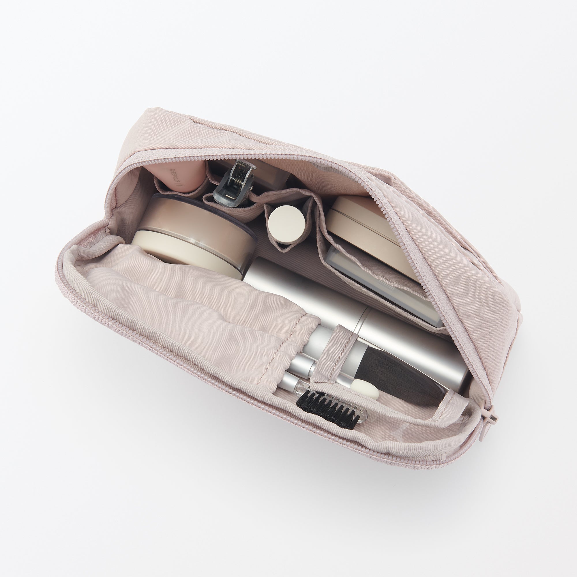 Wrinkled Nylon Wide-Opening Pouch - Large - Image 2