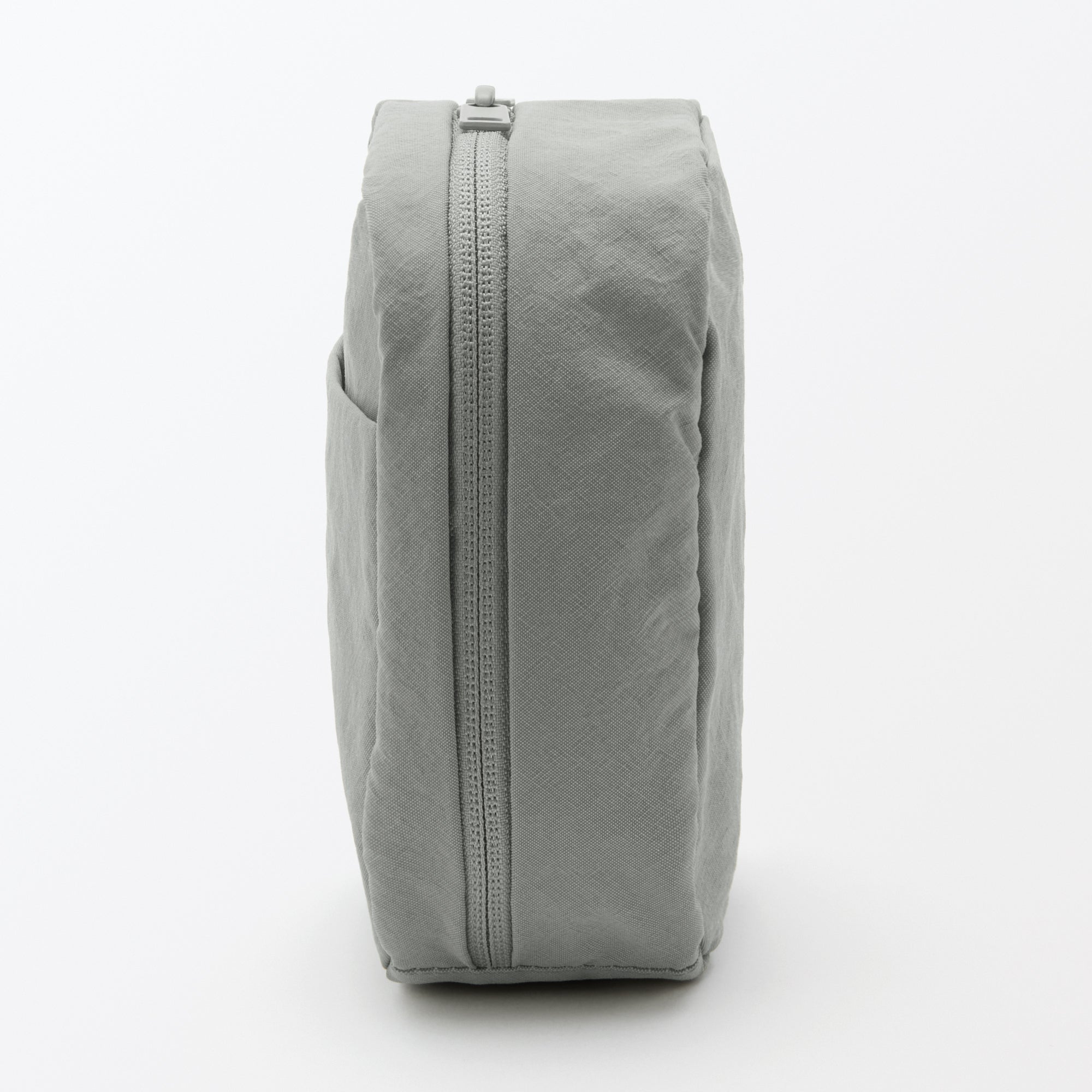 Wrinkled Nylon Wide-Opening Pouch - Square - Image 4