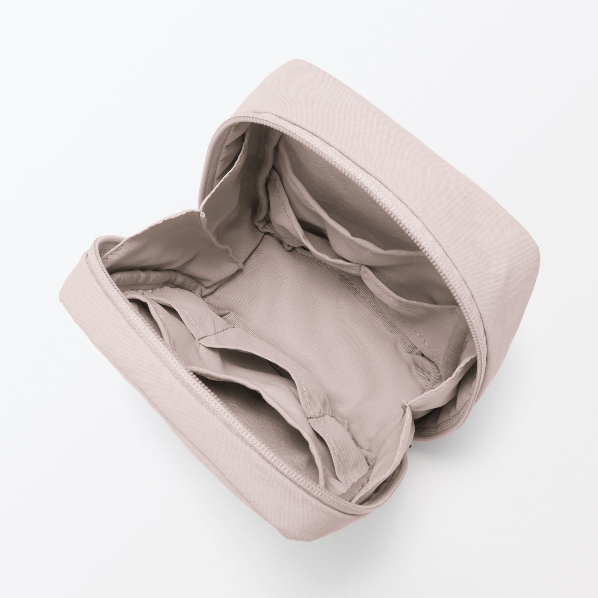 Wrinkled Nylon Wide-Opening Pouch - Square - Image 12