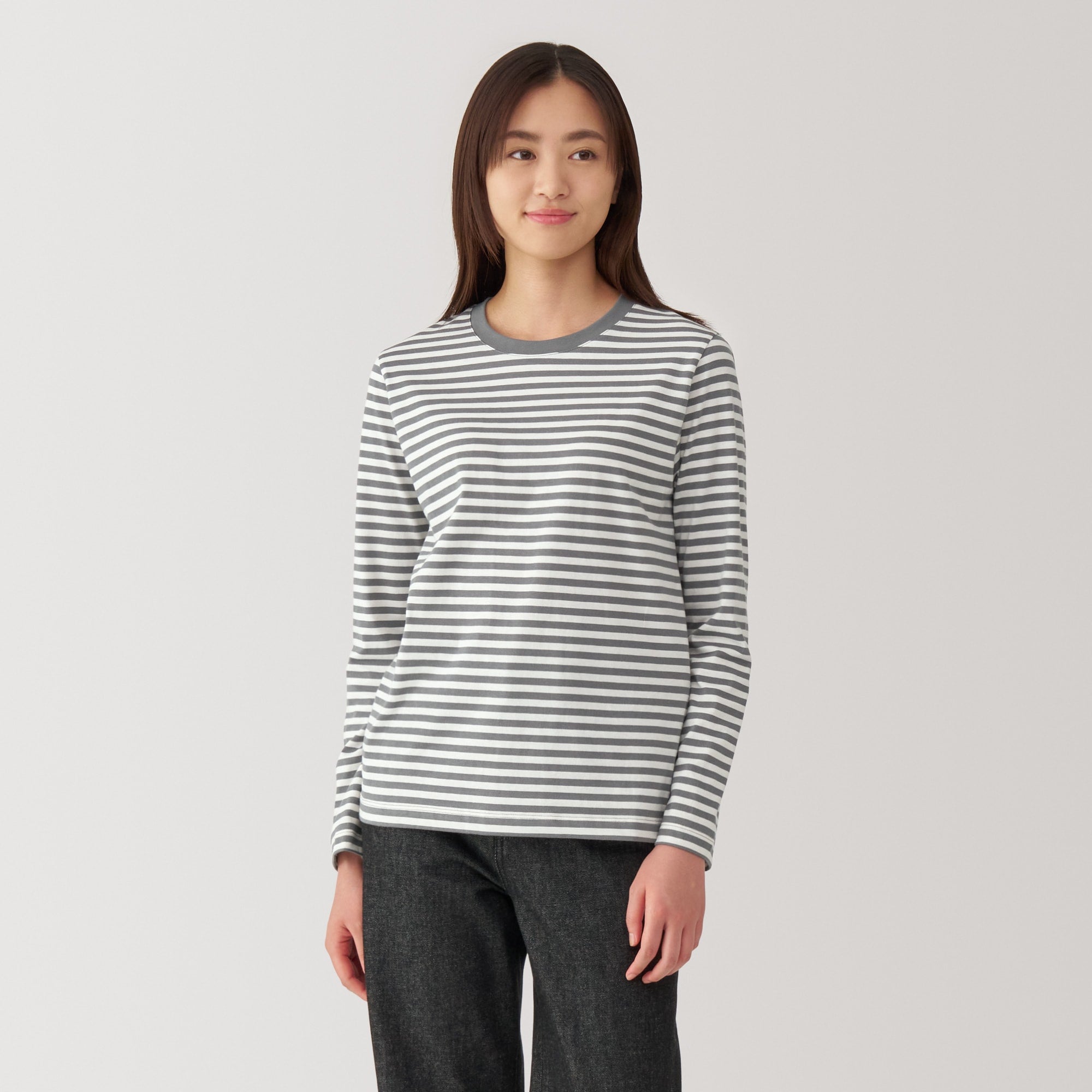 Women's Jersey Crew Neck Long Sleeve T-Shirt - Image 40
