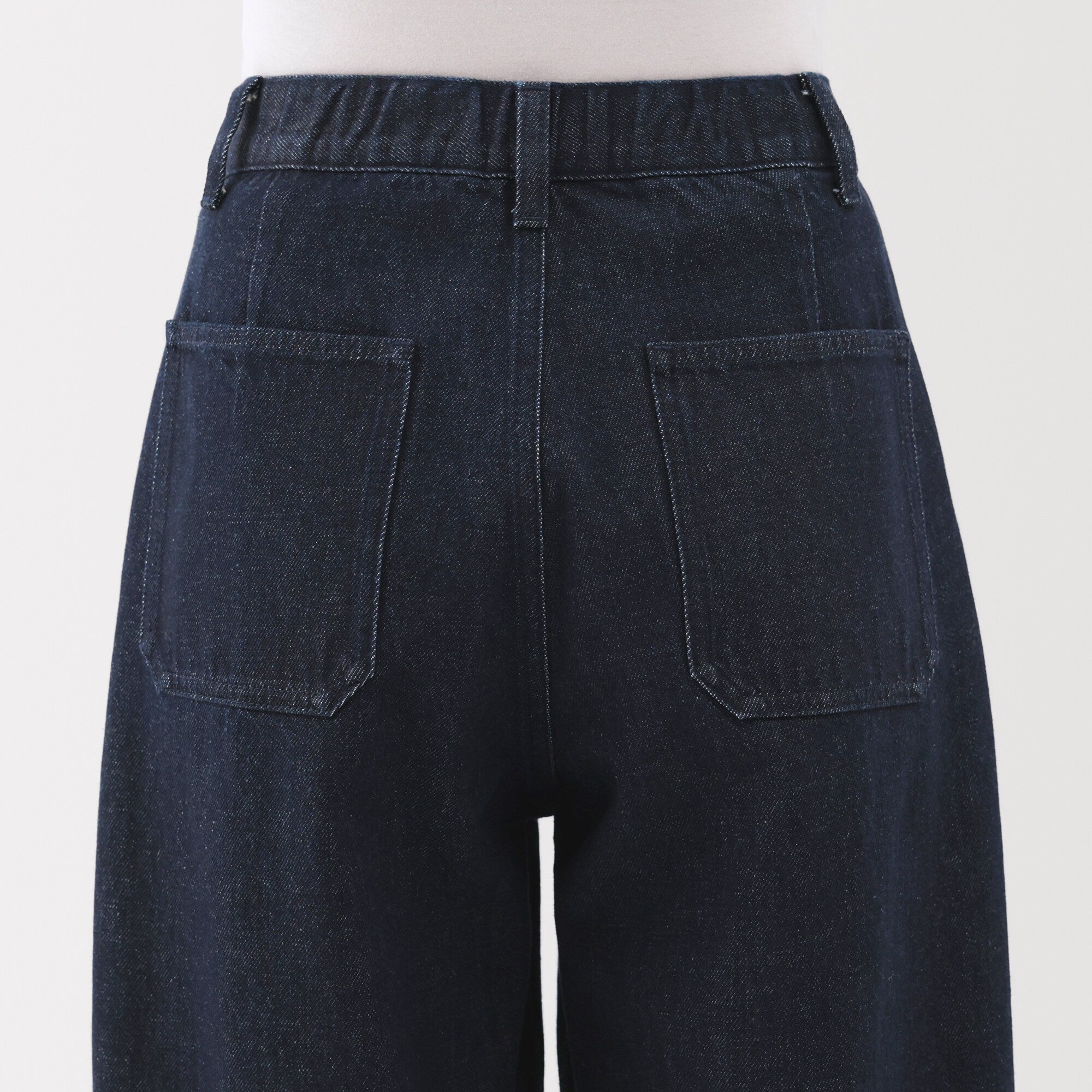 Women's Kapok Blend Denim Wide Tapered Pants - Image 8