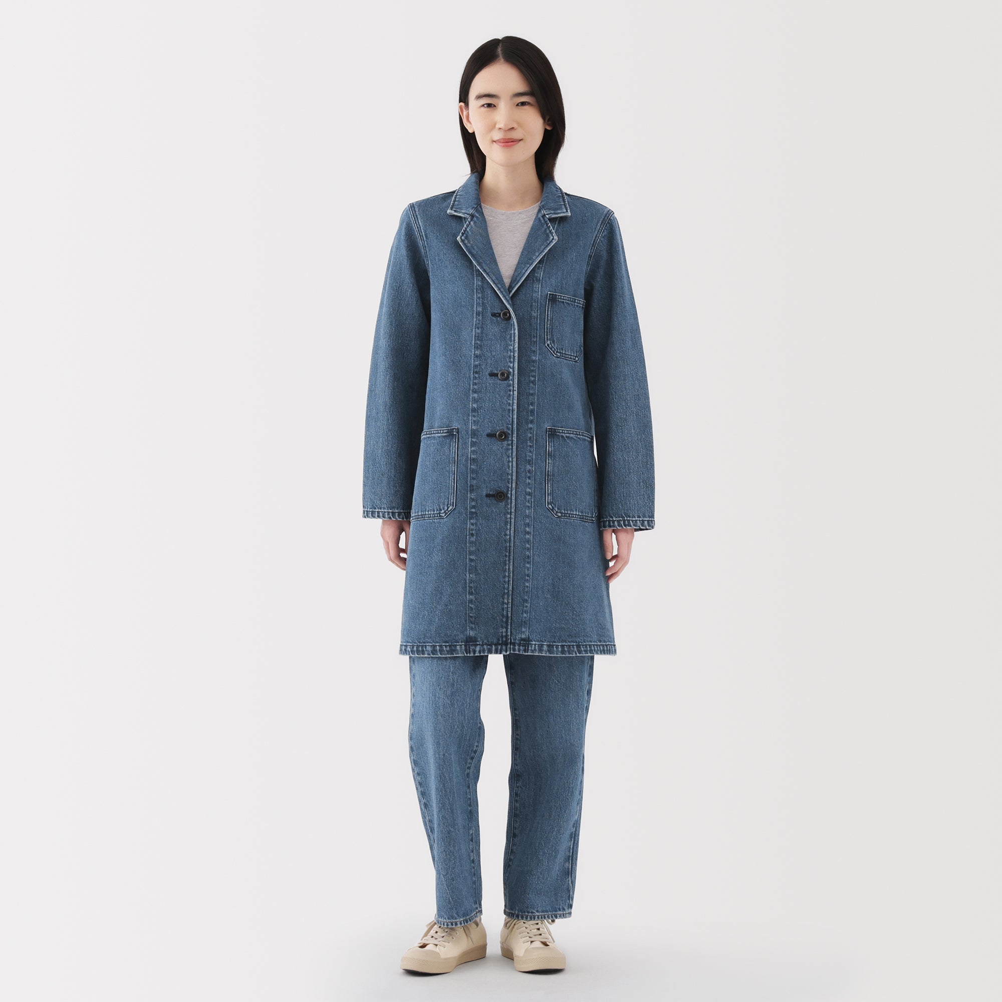 Kapok Blend Denim Coat - Image 4