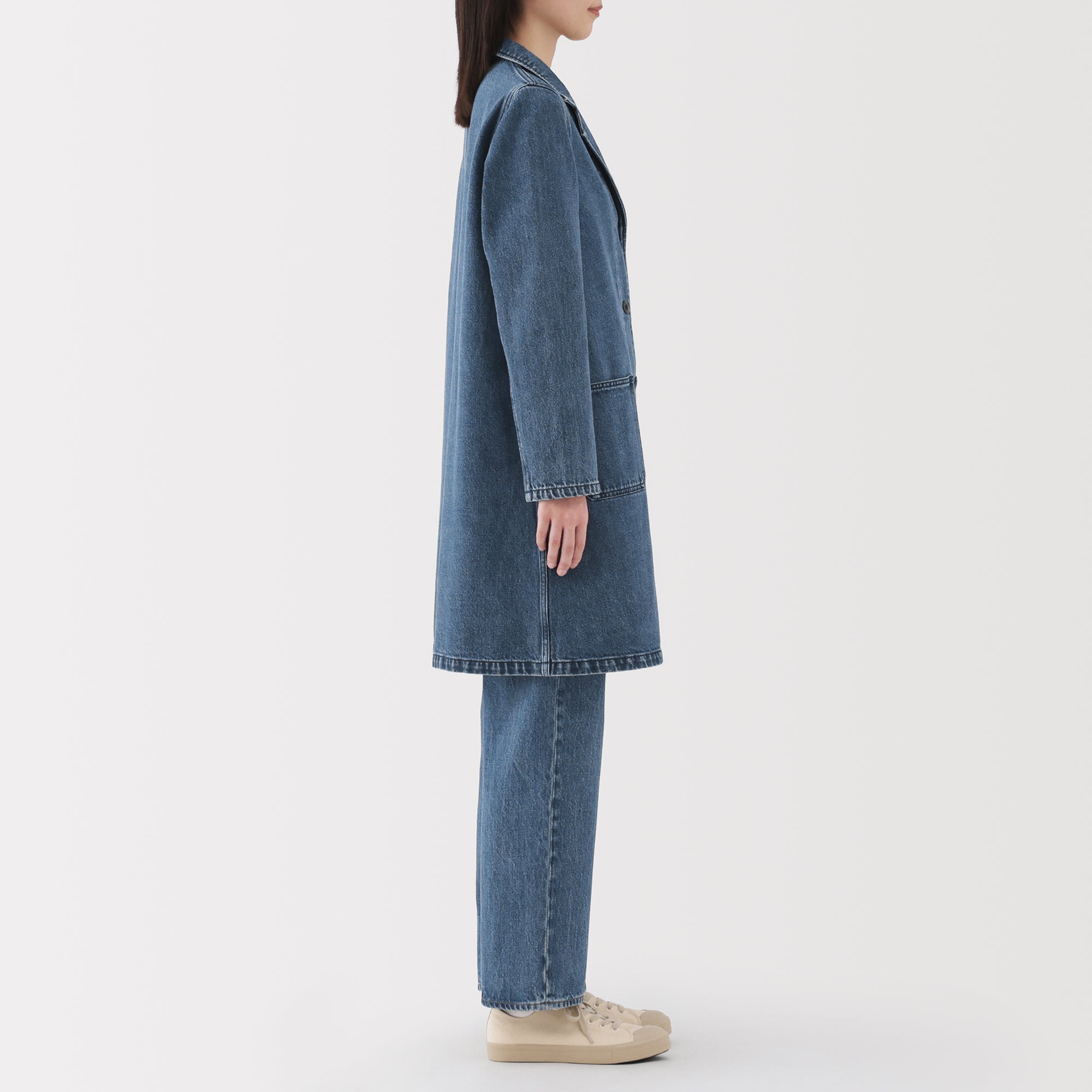 Kapok Blend Denim Coat - Image 5