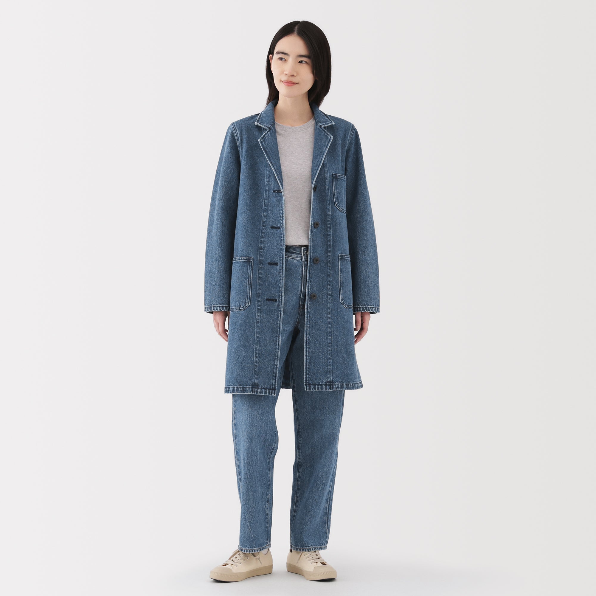 Kapok Blend Denim Coat - Image 3