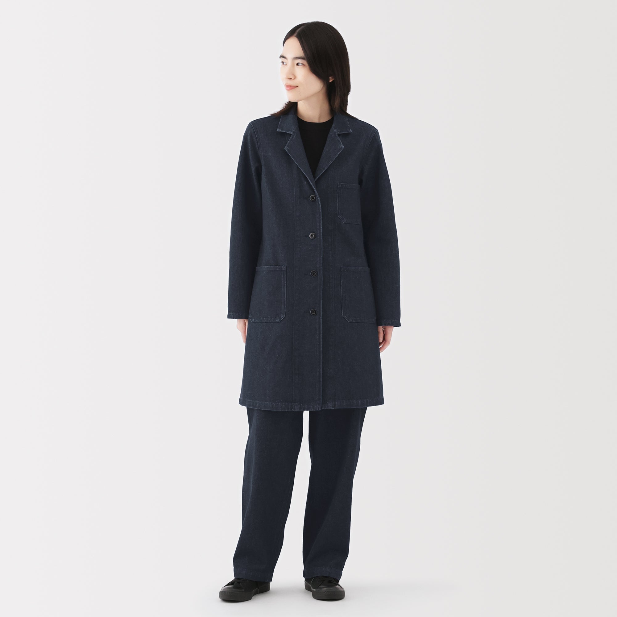 Kapok Blend Denim Coat - Image 13