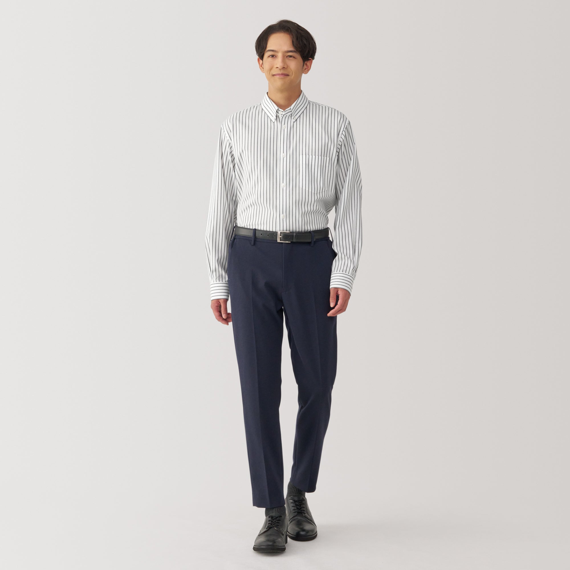 Men's Non-Iron Button Down Striped Shirt - Image 4