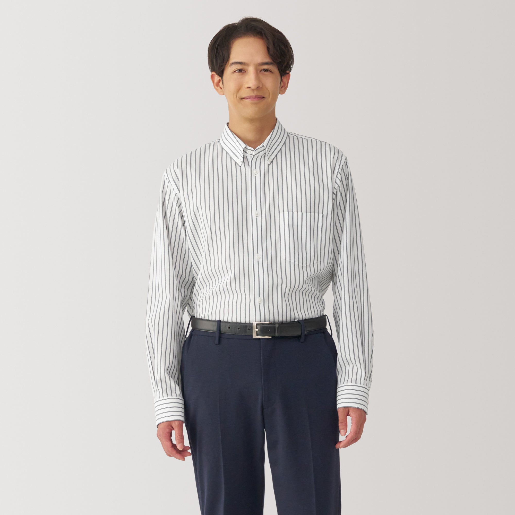 Men's Non-Iron Button Down Striped Shirt - Image 3