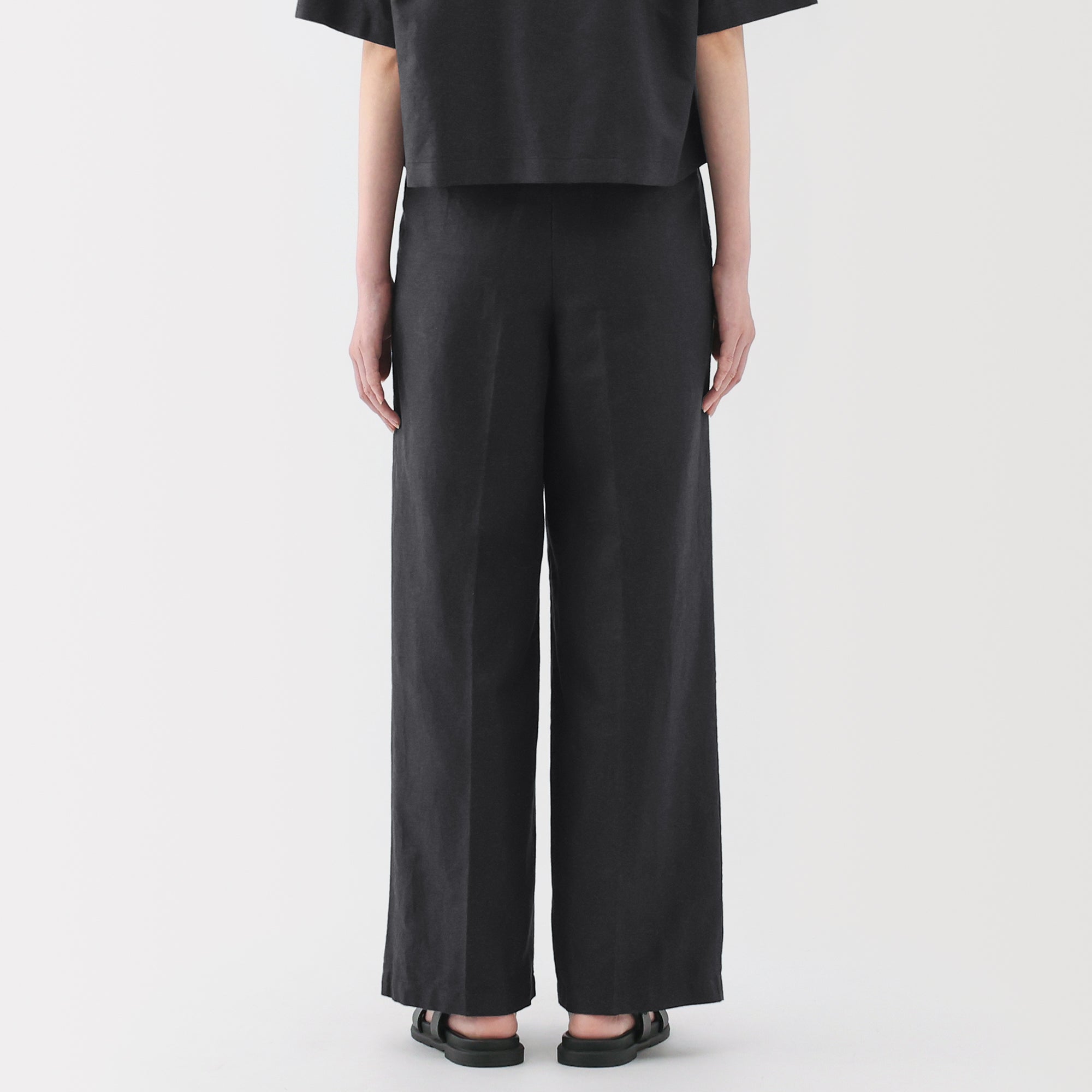 Women's Hemp Blend Twill Darted Wide Pants - Image 6