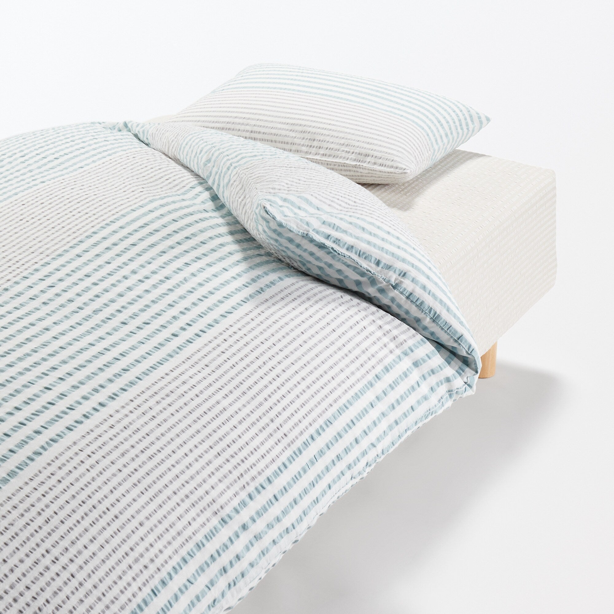 Seersucker Striped Duvet Cover - Image 8
