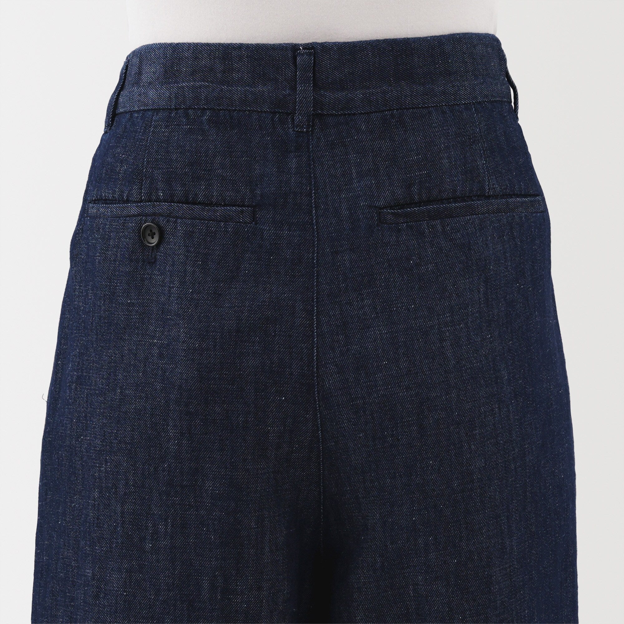 Women's Hemp Blend Denim Darted Wide Pants - Image 6