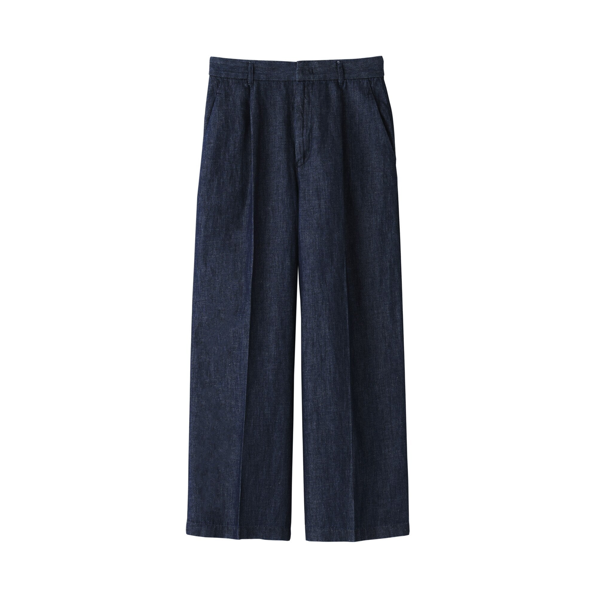 Women's Hemp Blend Denim Darted Wide Pants - Image 8