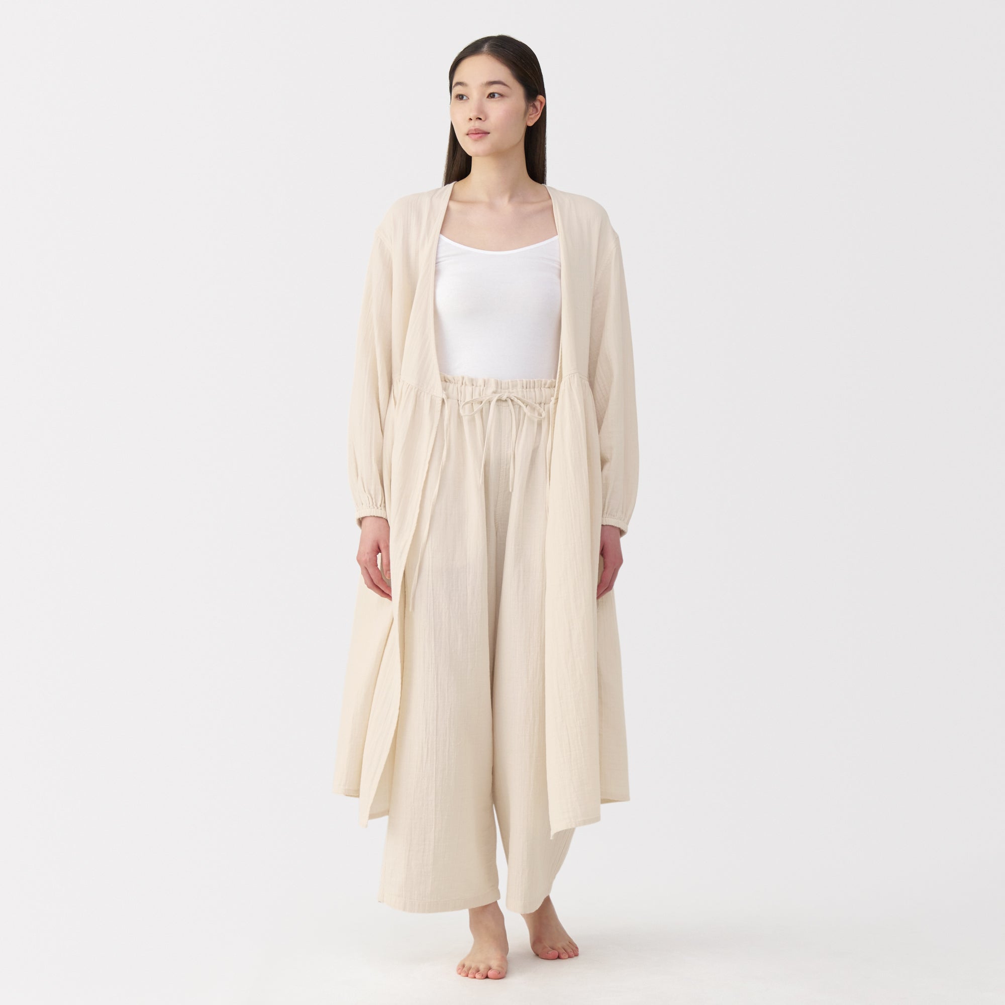 Crepe Gauze Long Pants - Image 20
