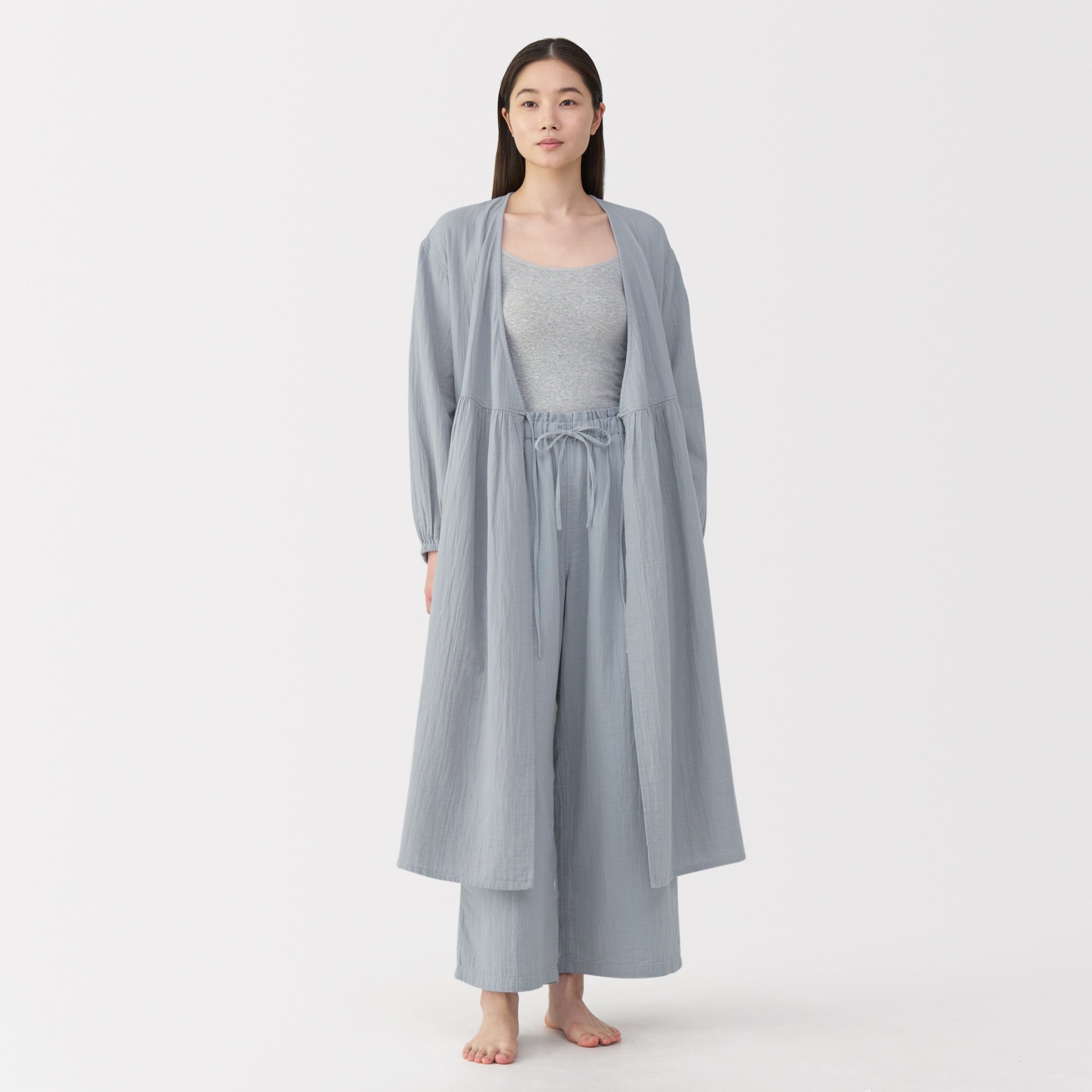 Crepe Gauze Long Pants - Image 4