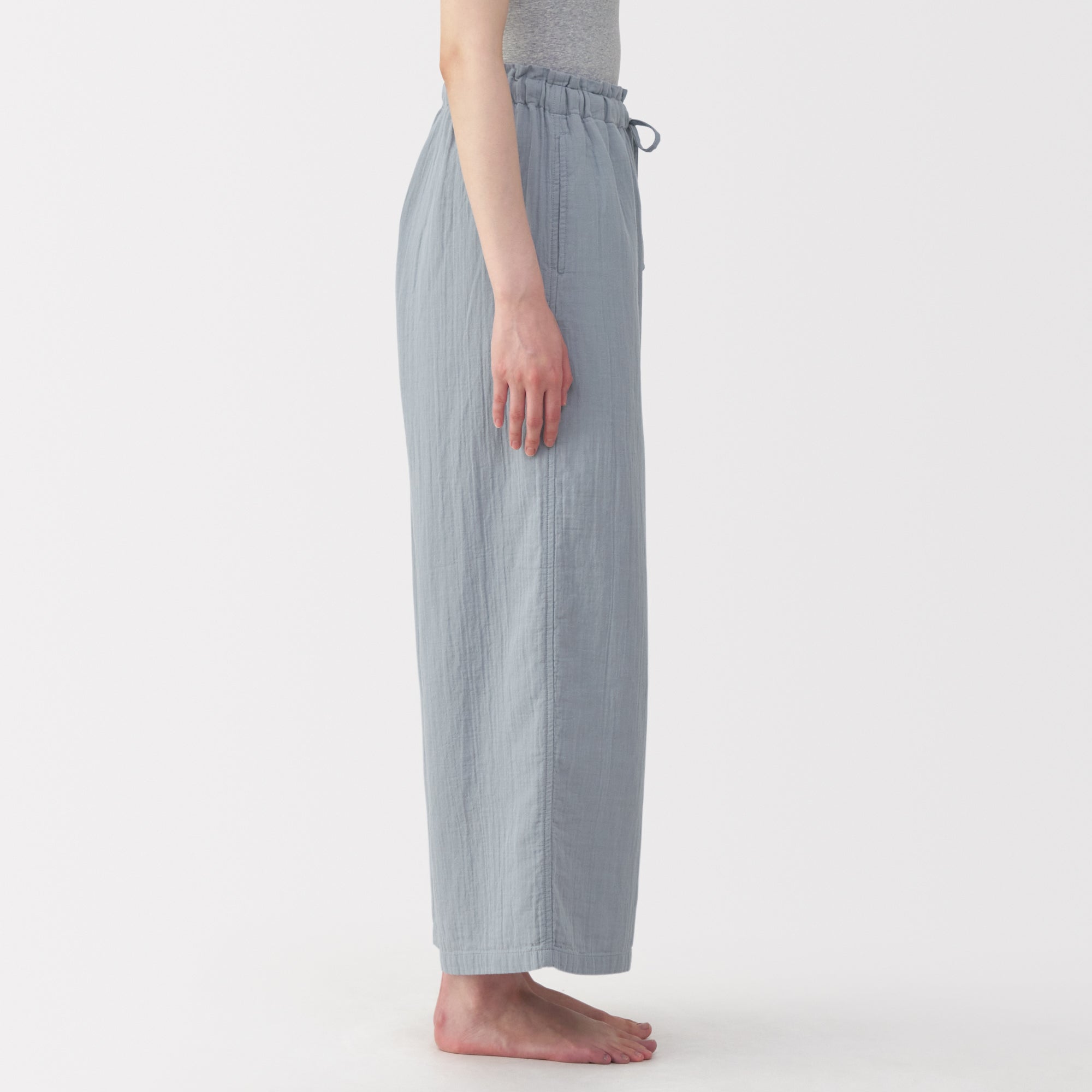 Crepe Gauze Long Pants - Image 5
