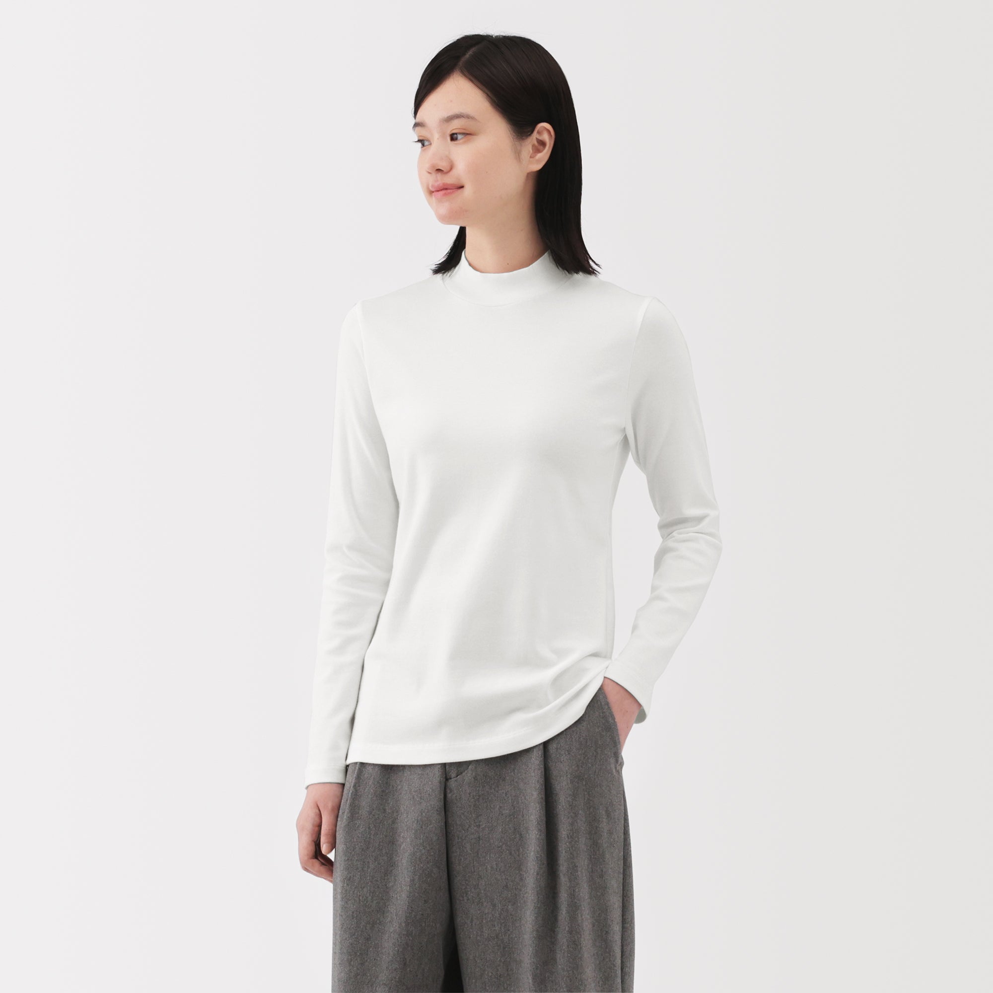 Brushed Mock Neck T-Shirt - Image 17