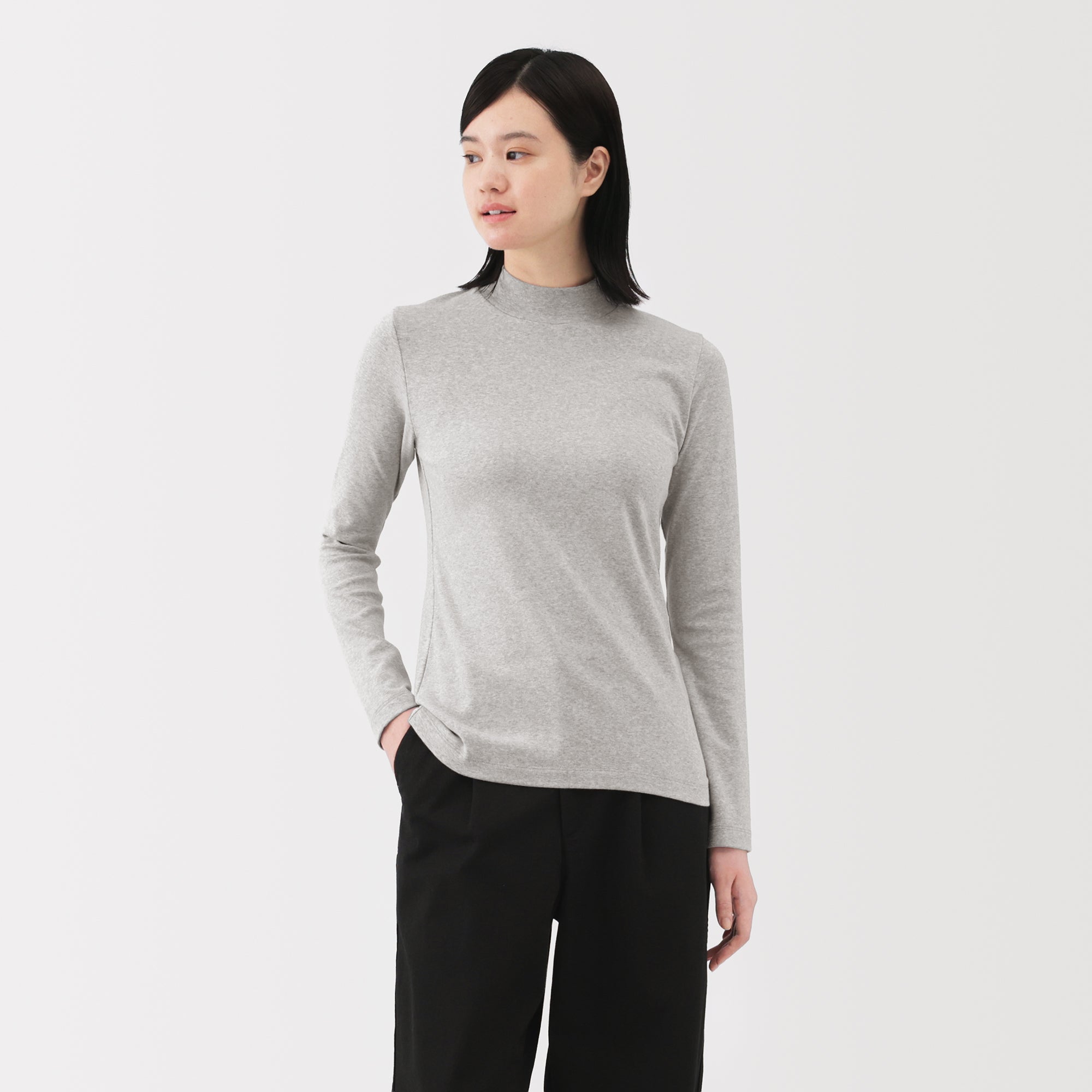 Brushed Mock Neck T-Shirt - Image 24