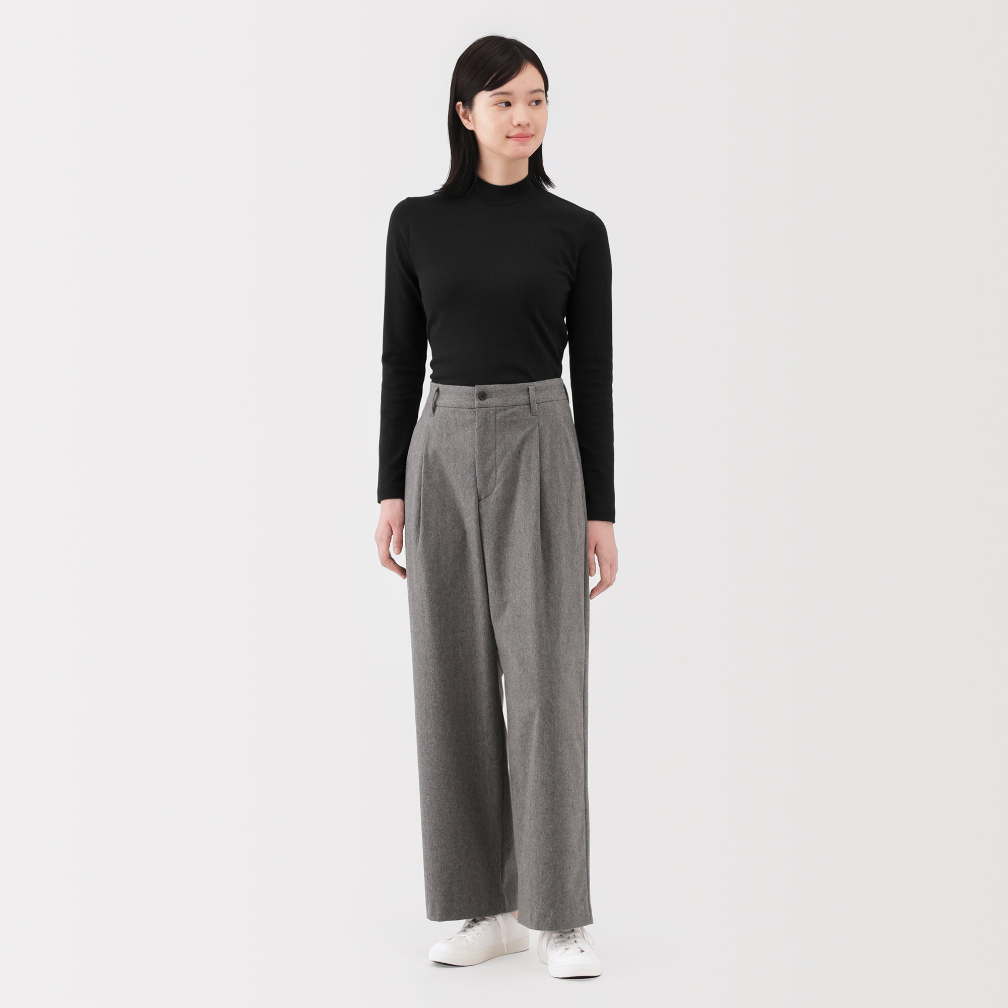 Brushed Mock Neck T-Shirt - Image 4