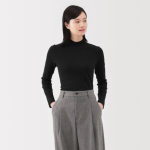 Brushed Mock Neck T-Shirt