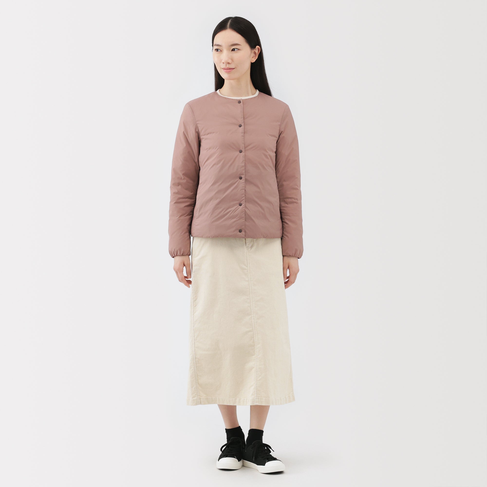 Lightweight Down Collarless Jacket - Image 25