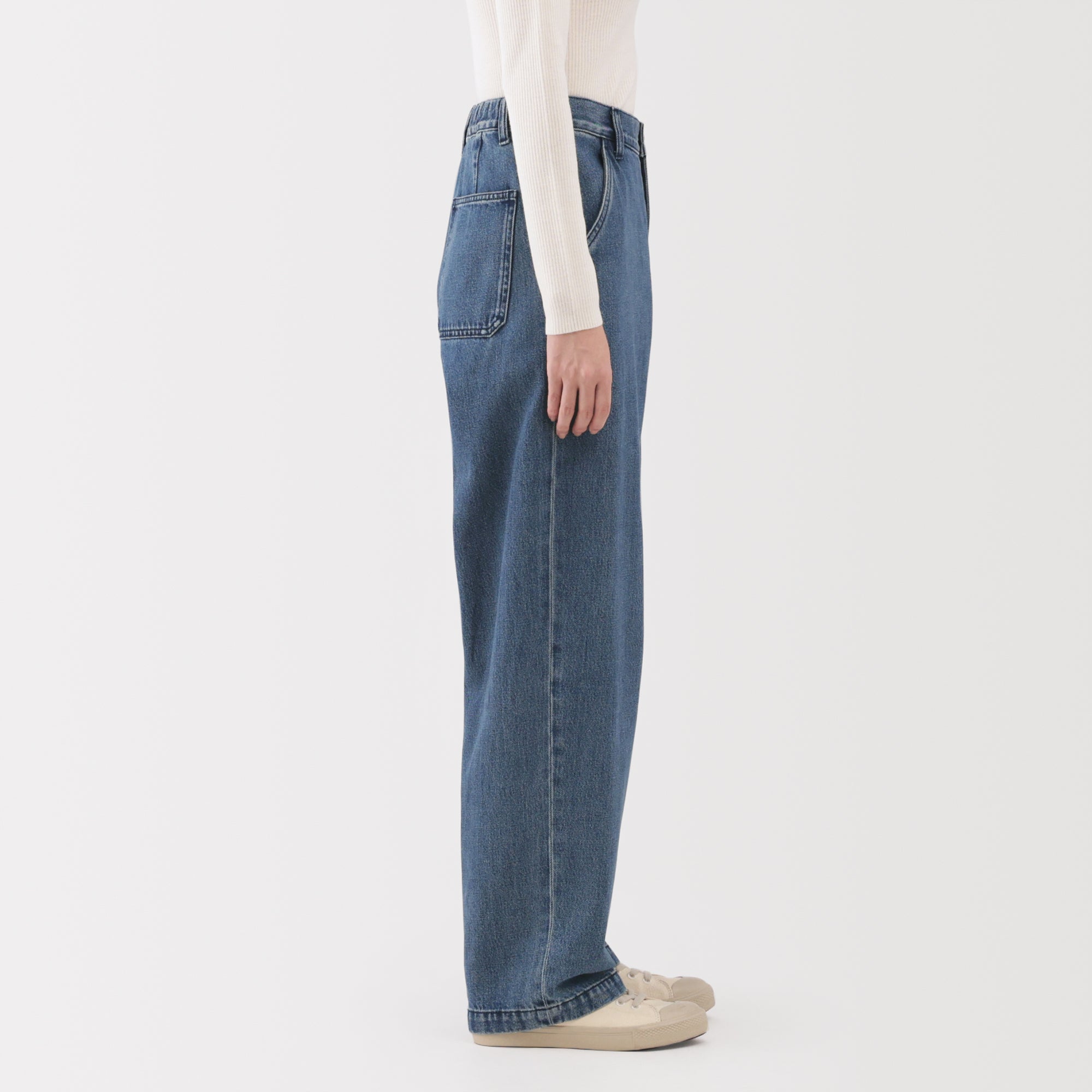 Kapok Denim Wide Tapered Pants - Image 14