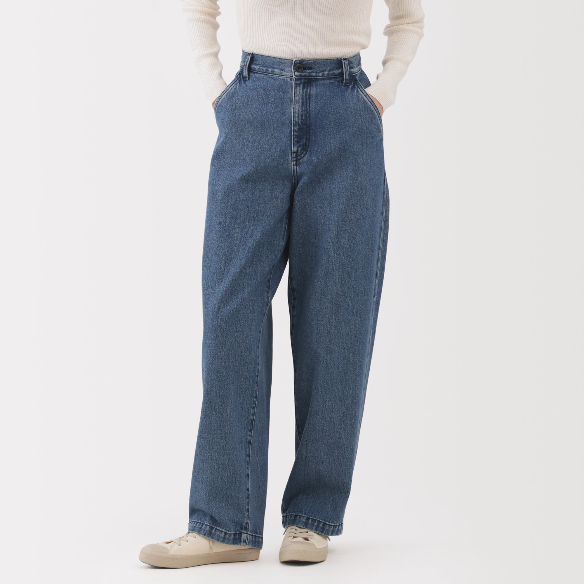 Kapok Denim Wide Tapered Pants - Image 12