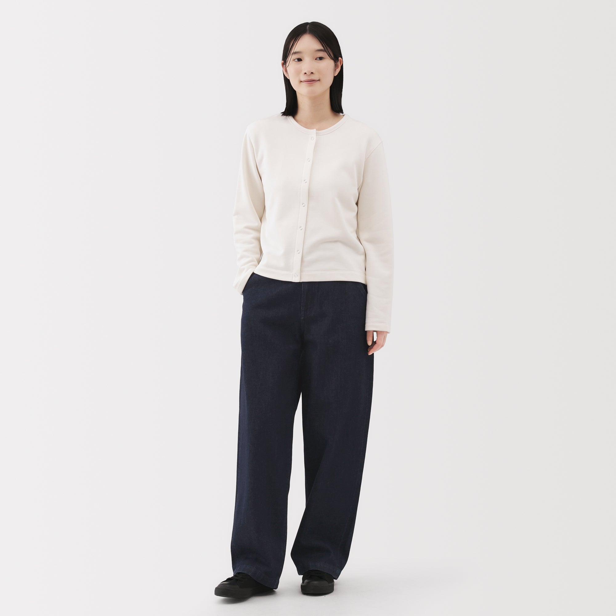 Kapok Denim Wide Tapered Pants - Image 4