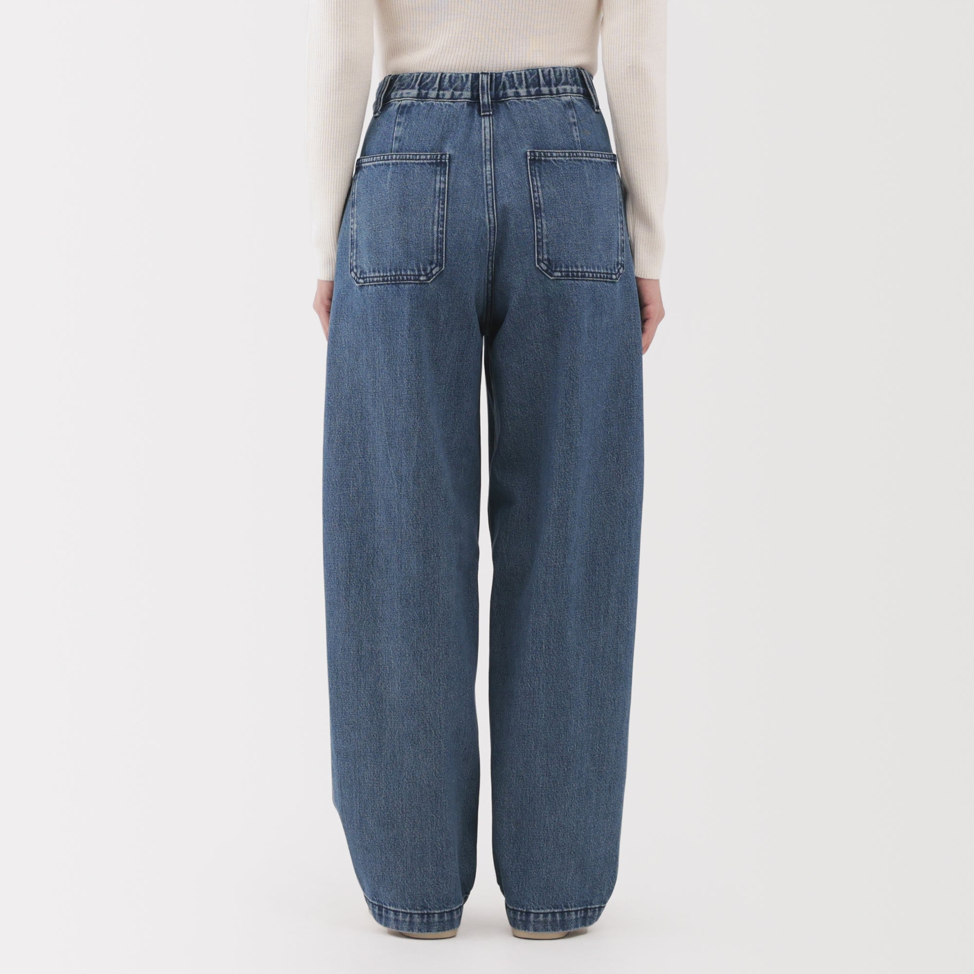 Kapok Denim Wide Tapered Pants - Image 6