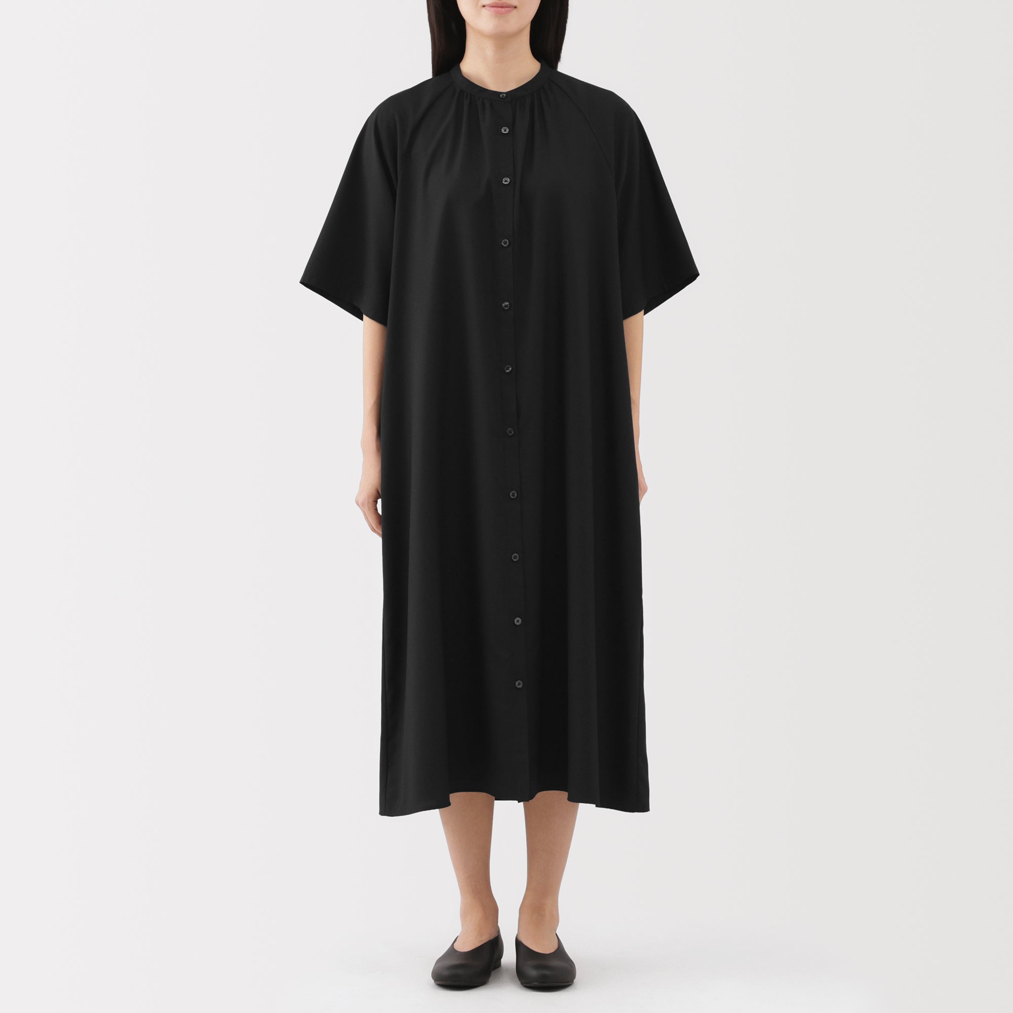 Lyocell Blend Half-Sleeve Dress - Image 4