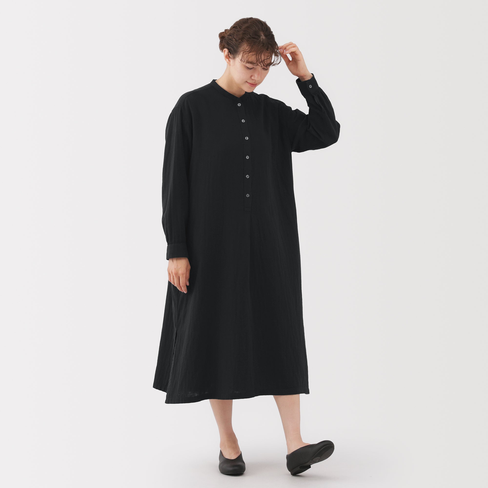 Kapok Blend Double Gauze Dress - Image 11