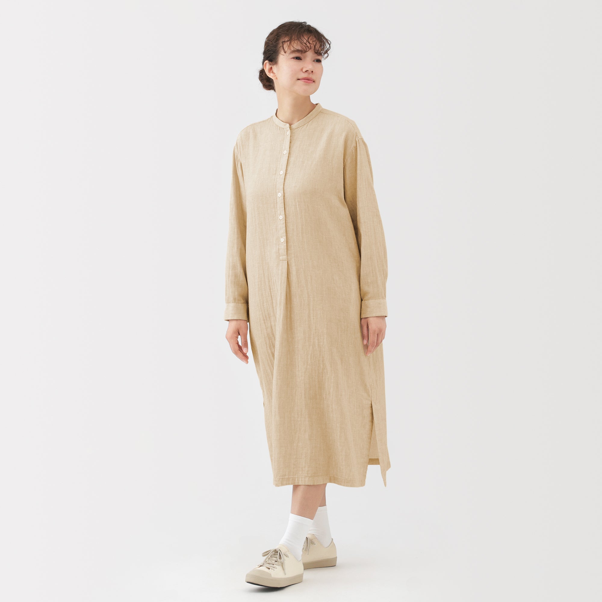 Kapok Blend Double Gauze Dress - Image 19