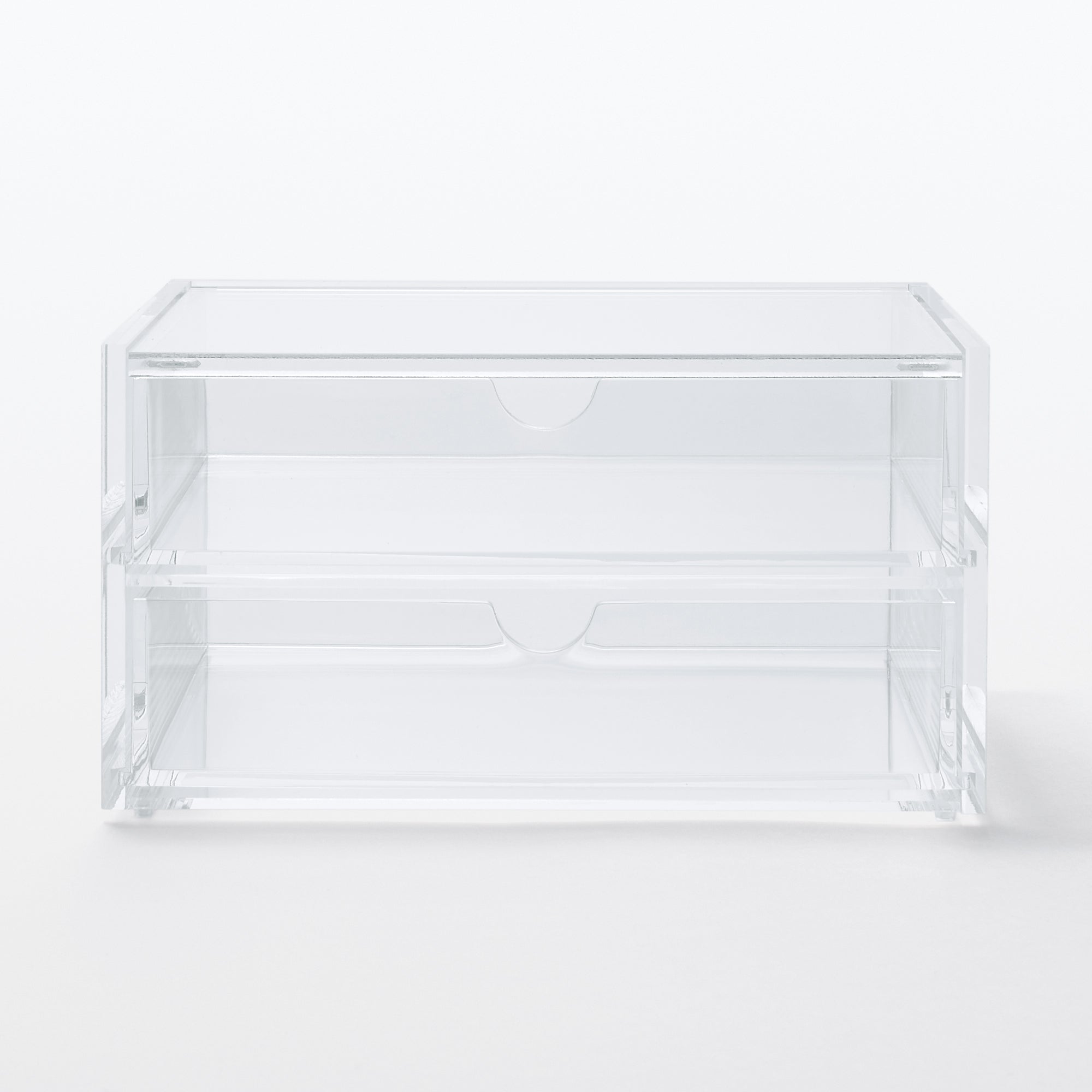 Acrylic Storage 2 Drawers with Lid - Image 4
