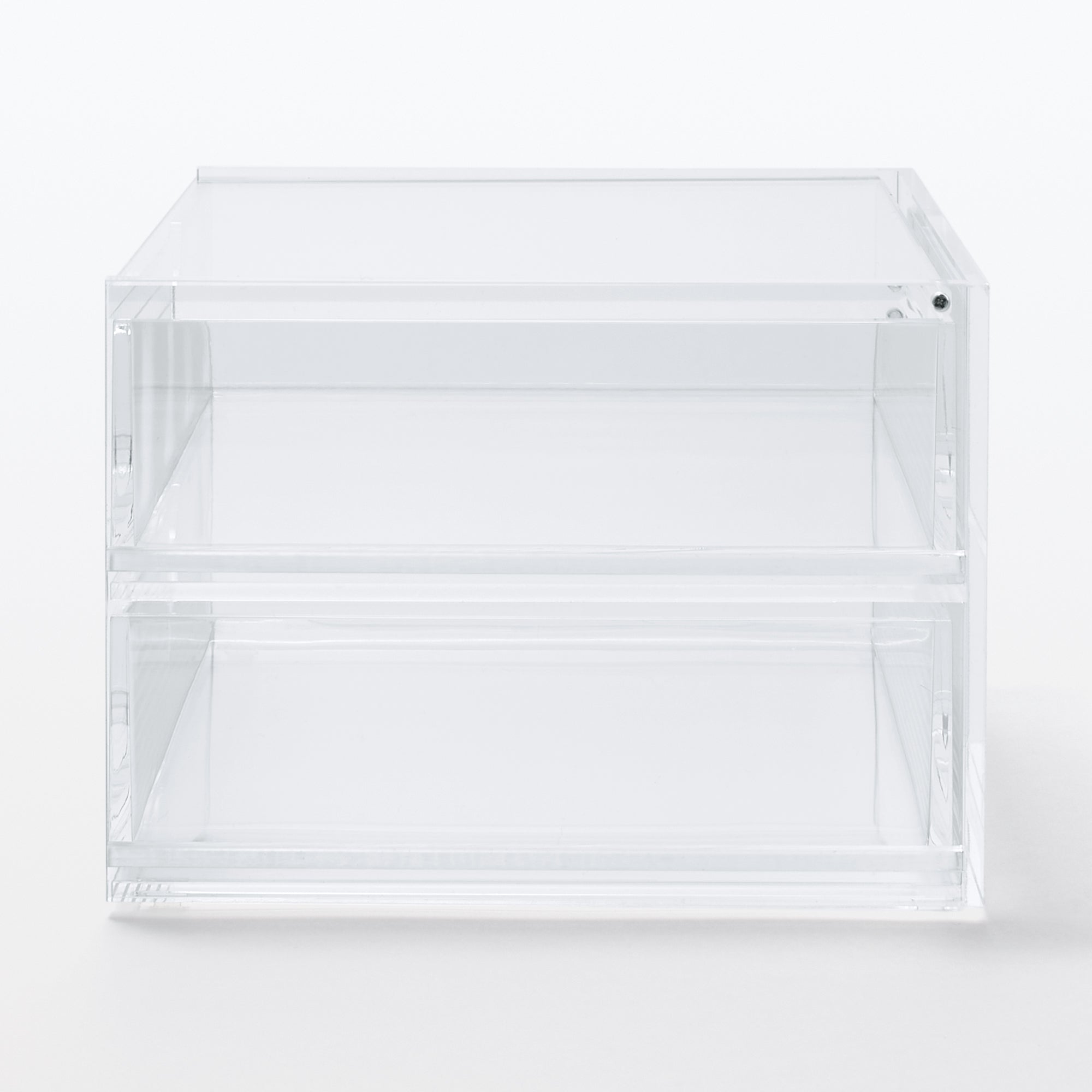 Acrylic Storage 2 Drawers with Lid - Image 5