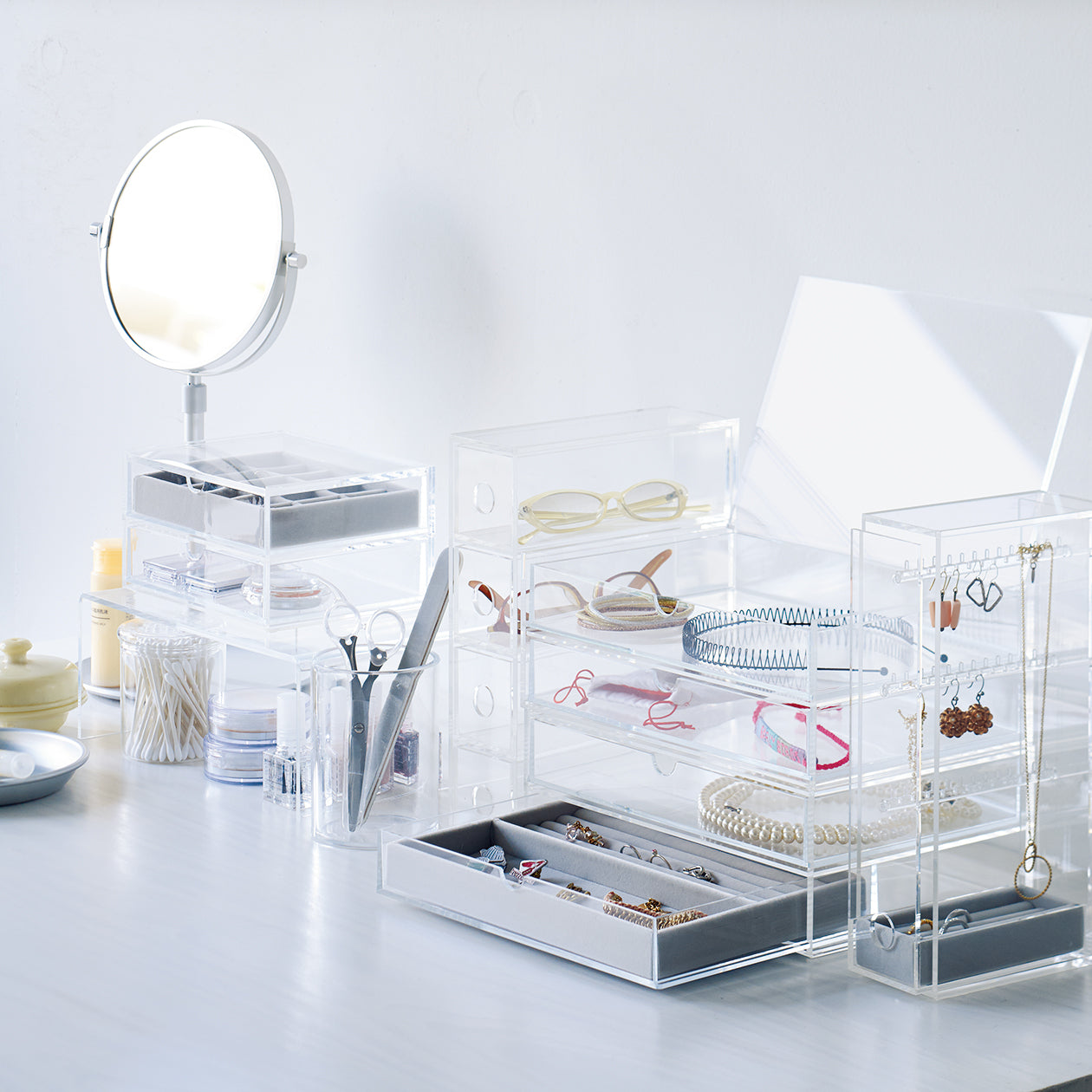 Acrylic Storage 2 Drawers with Lid - Image 10
