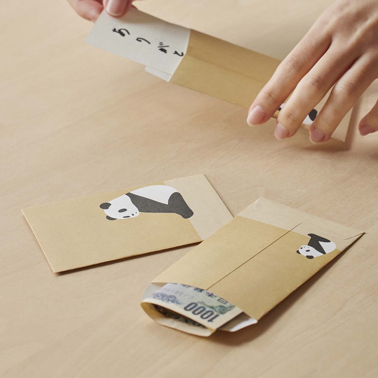 Bamboo Paper Petit Envelope - Small - Giant Panda (3 Pack) - Image 5