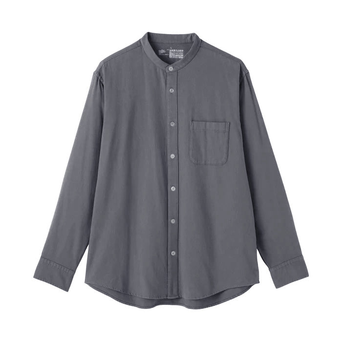 Flannel Stand Collar Shirt - Image 65