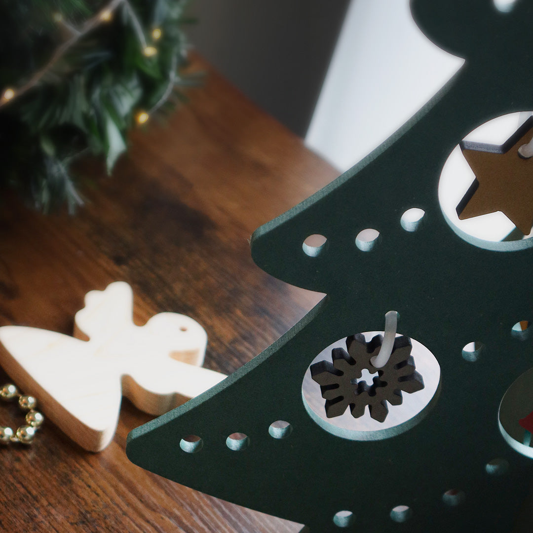 Color MDF Christmas Tree - Green - Large - Image 4