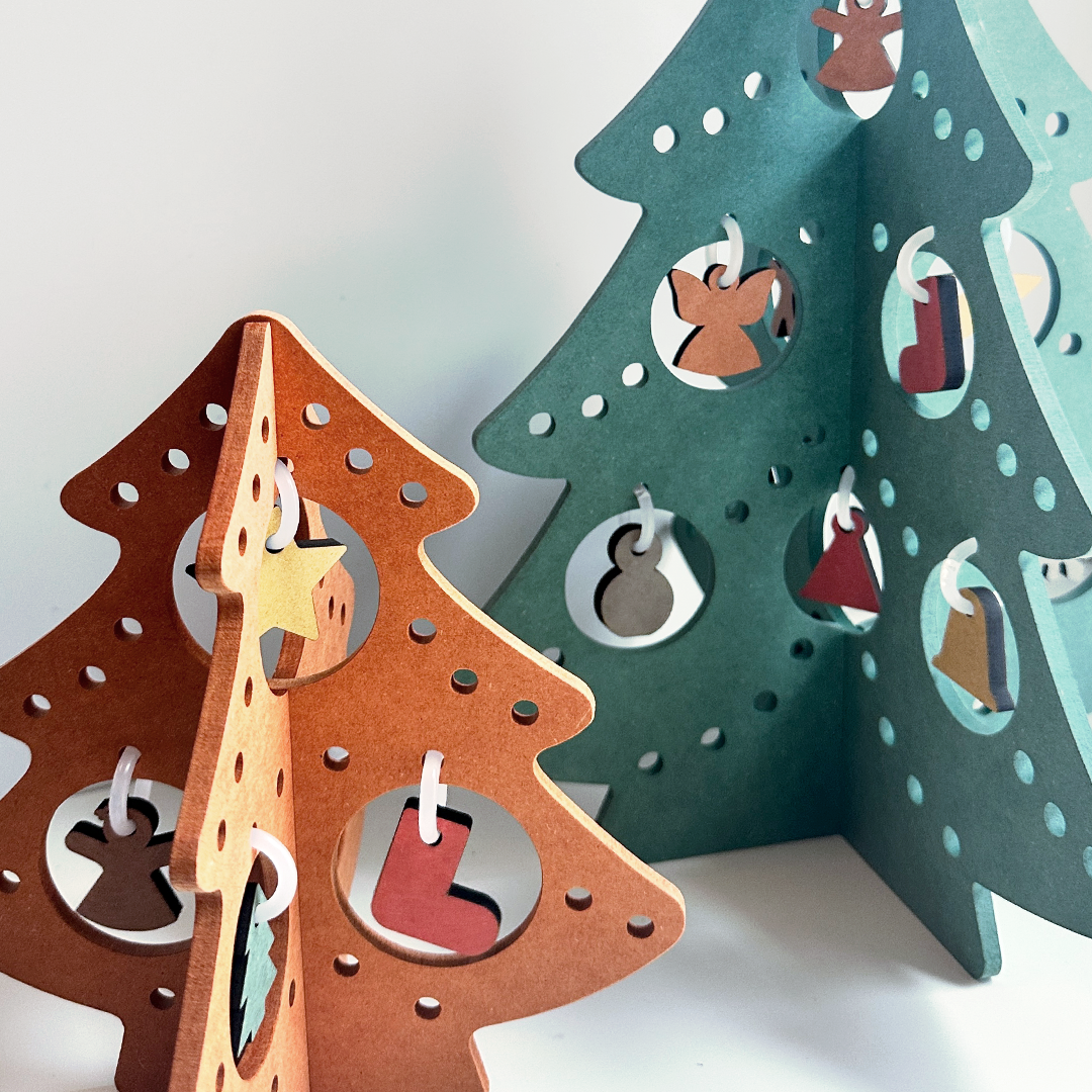 Color MDF Christmas Tree - Green - Large - Image 5